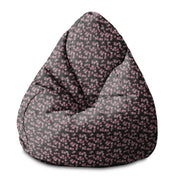 Puf Pearshape Ružový kvetinový vzor-S-Oxford