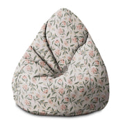 Pear-shaped Pouf Peach Tones Flowers-M-Oxford