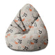 Puf Pearshape Autumn Flowers-M-Velvet