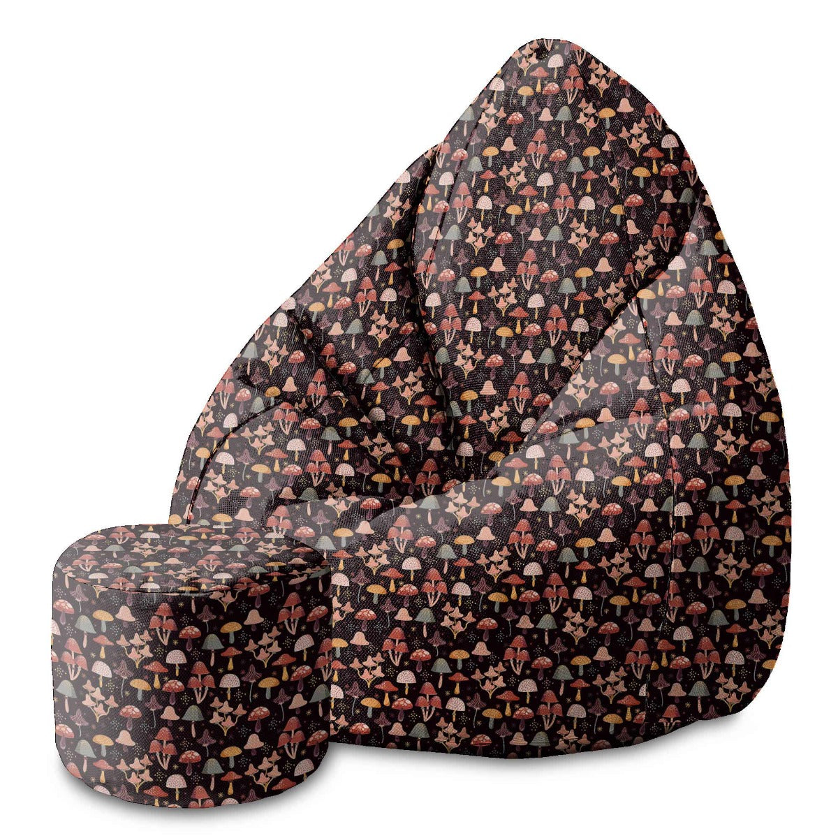 Round pouf footstool More Mushroom-Velvet