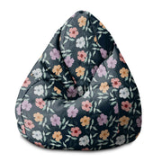 Puf Pearshape Simple Flowers na Navy-M-Oxford