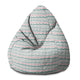 Pearshape Pouf Lines and Dots-S-Velvet