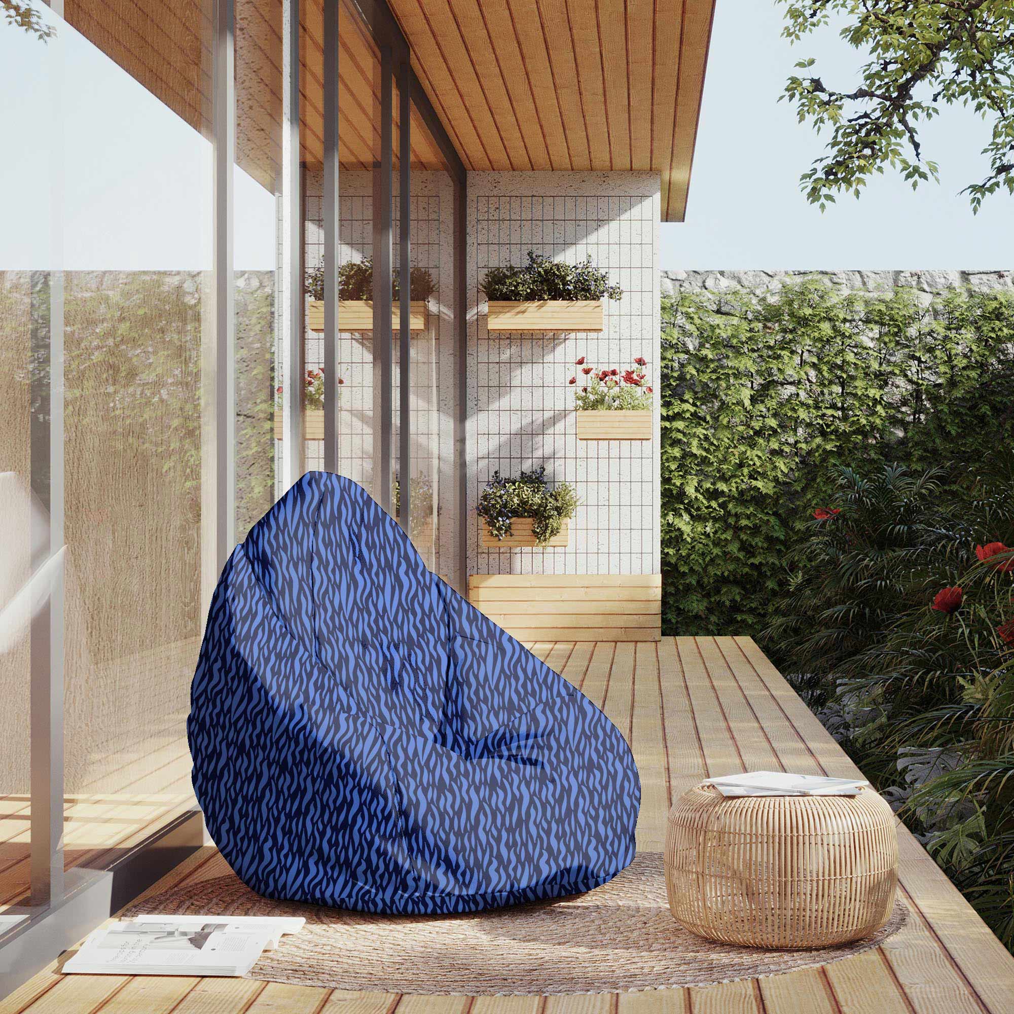 Pearshape Pouf Waves on-S-Oxford