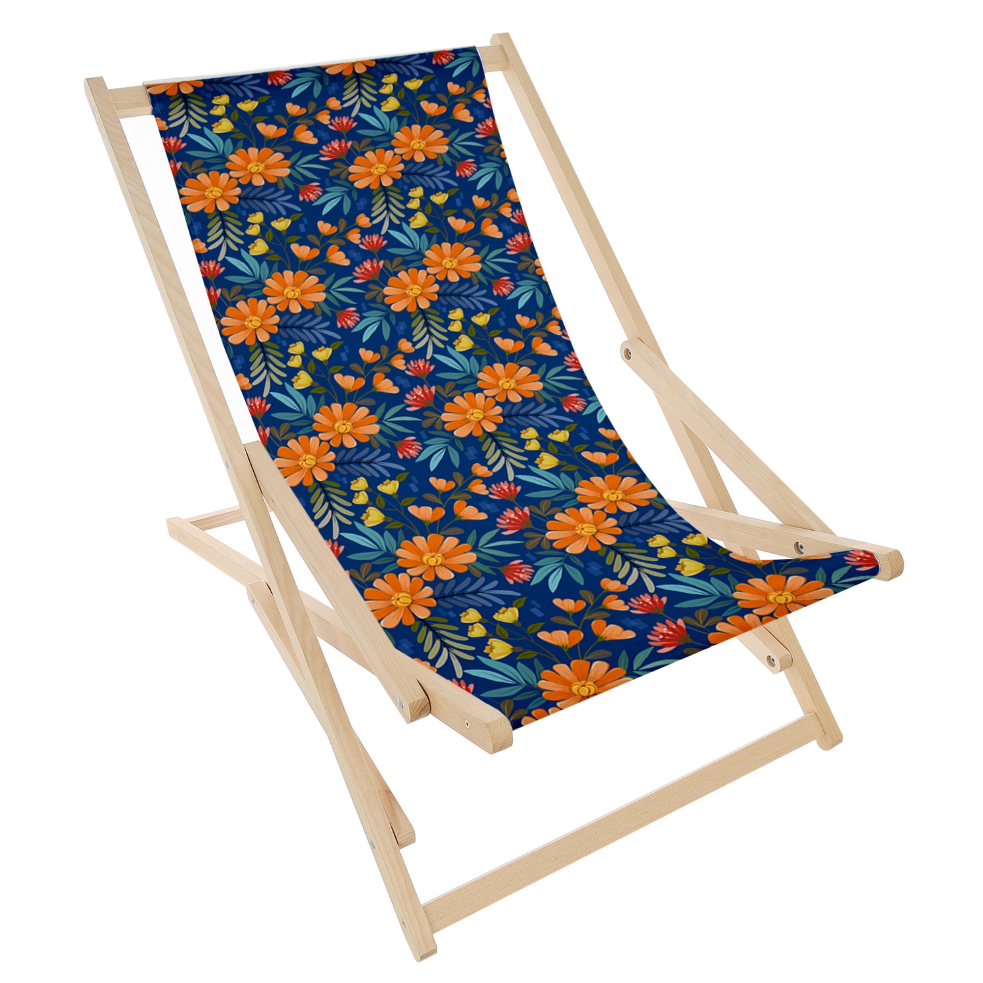 Rocking Deck Chair Flower Bloom