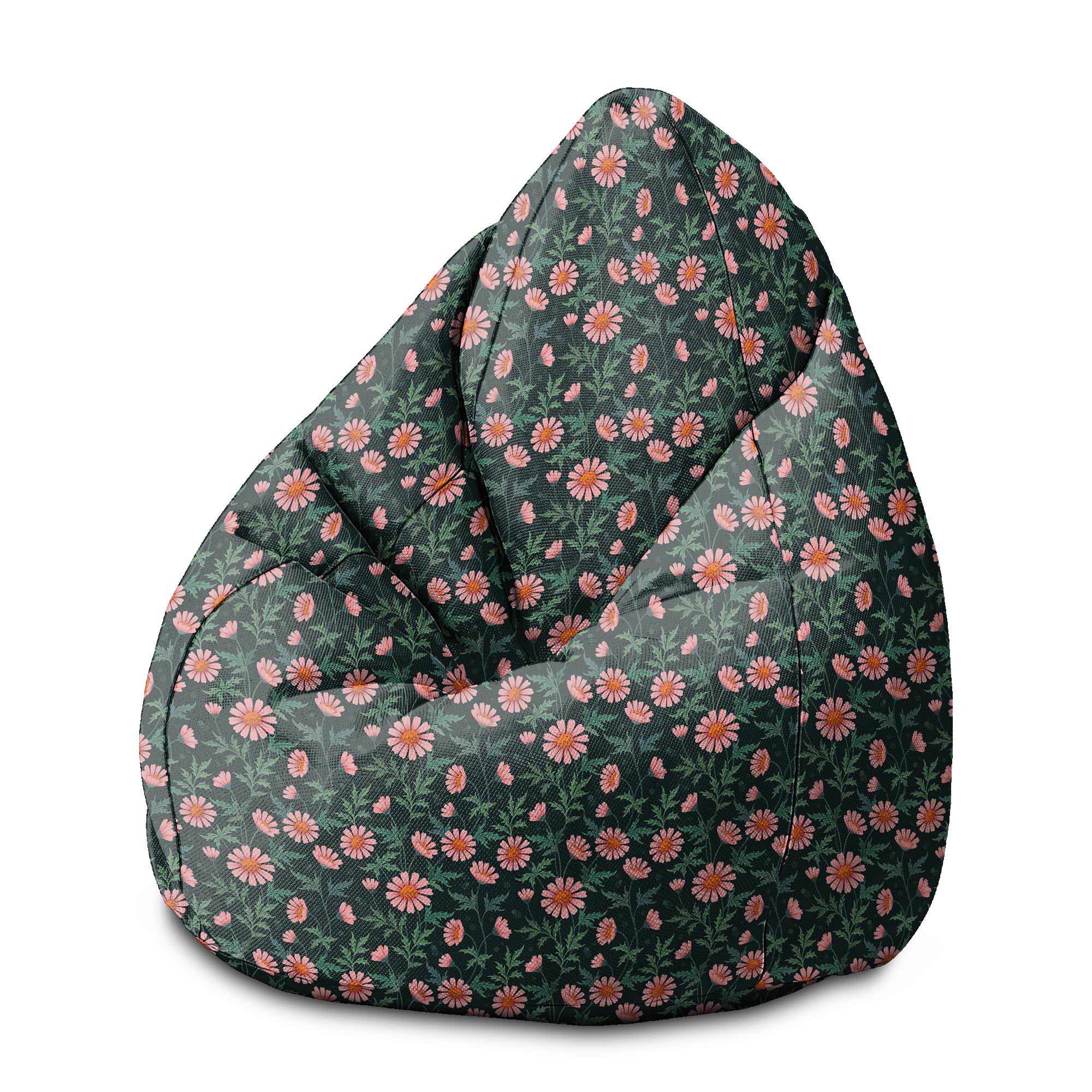 Pearshape Pouf Oxeye Daisy-S-Oxford