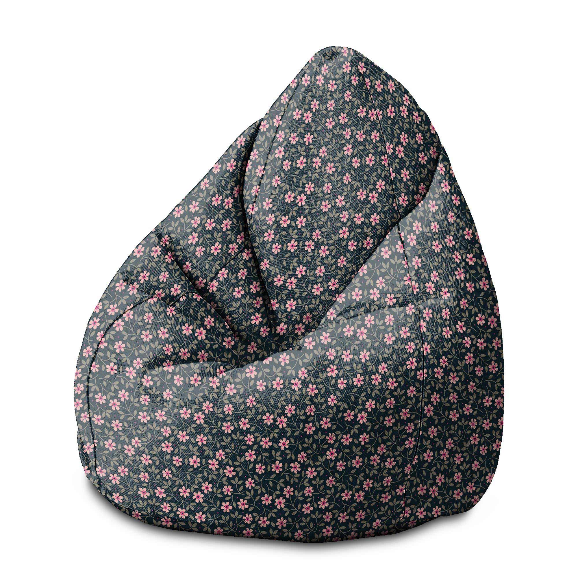 Pear-shaped Pouf Romantic Flowers-S-Oxford