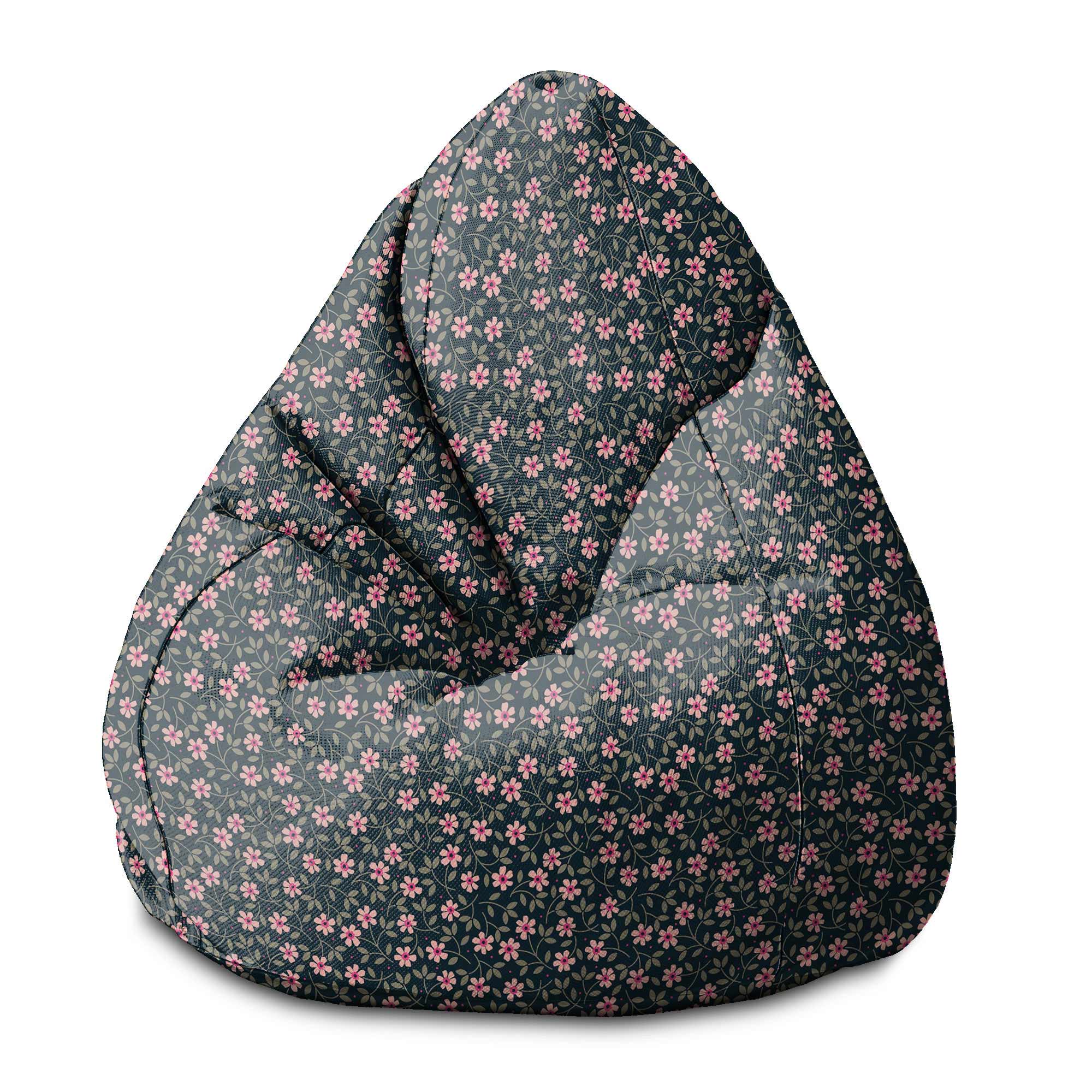 Pear-shaped Pouf Romantic Flowers-S-Oxford
