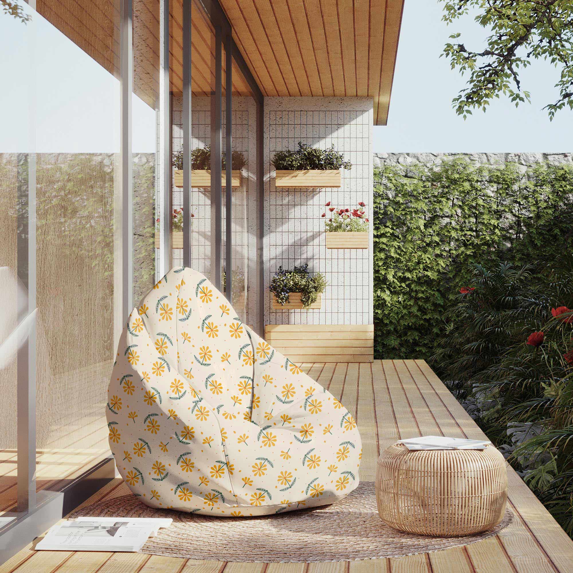 Pearshape Pouf Sweet Summer Morning-M-Velvet