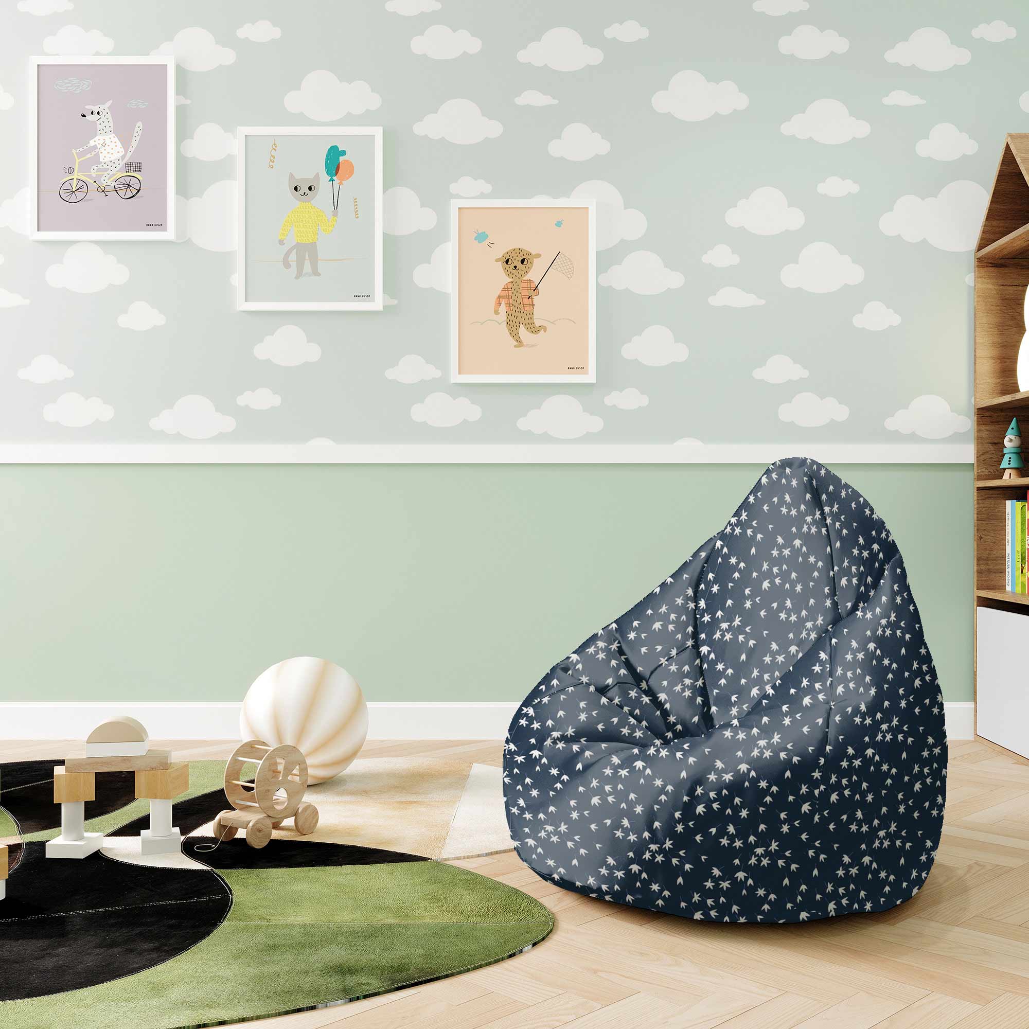 Puf Pearshape Námornícke Okvetné Lístky-S-Velvet