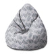 Pearshape Pouf Splash Floral Pattern-S-Velvet