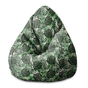Puf Pearshape Tropical Leaves Pattern-S-Oxford