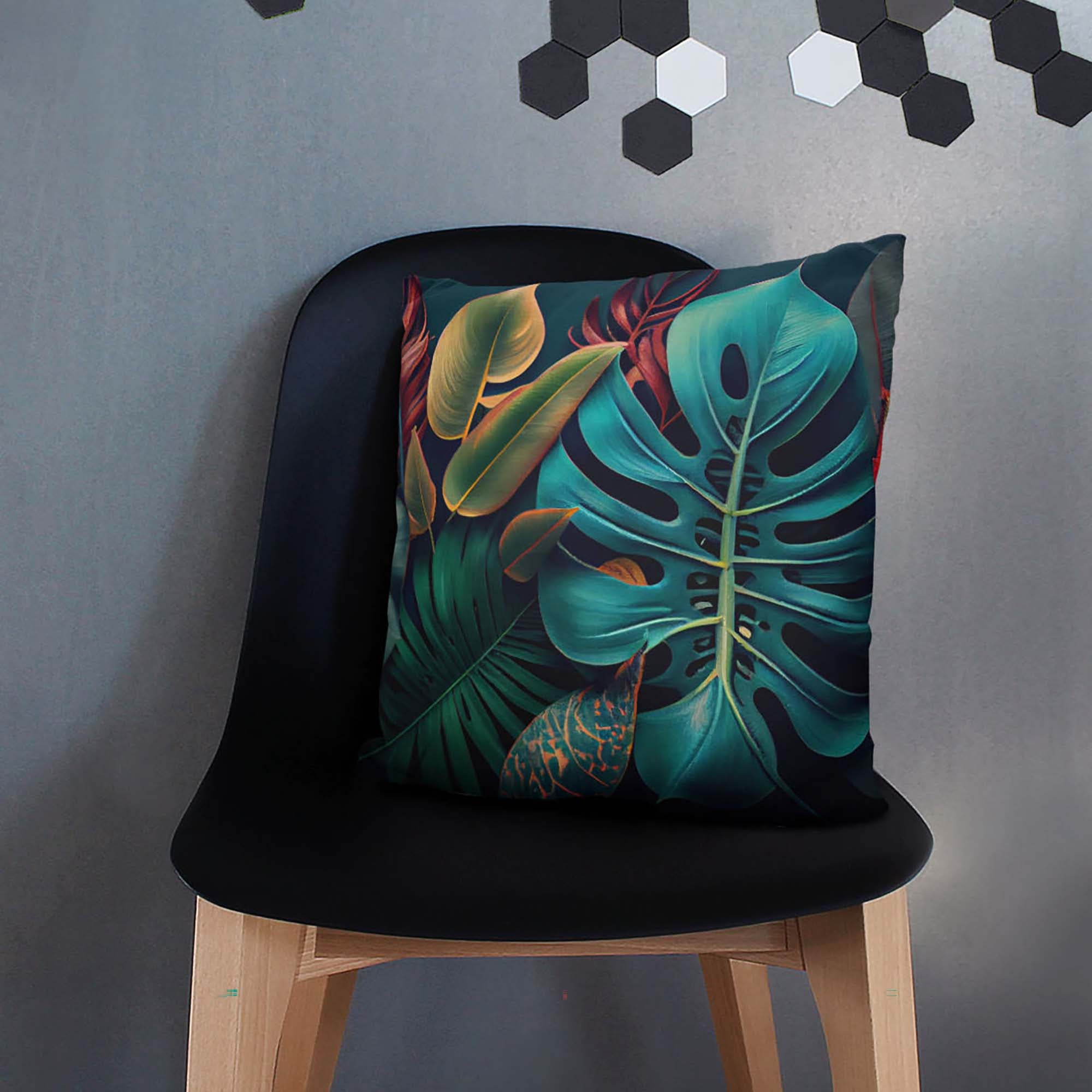 Green Leaves Pillow-Oxford