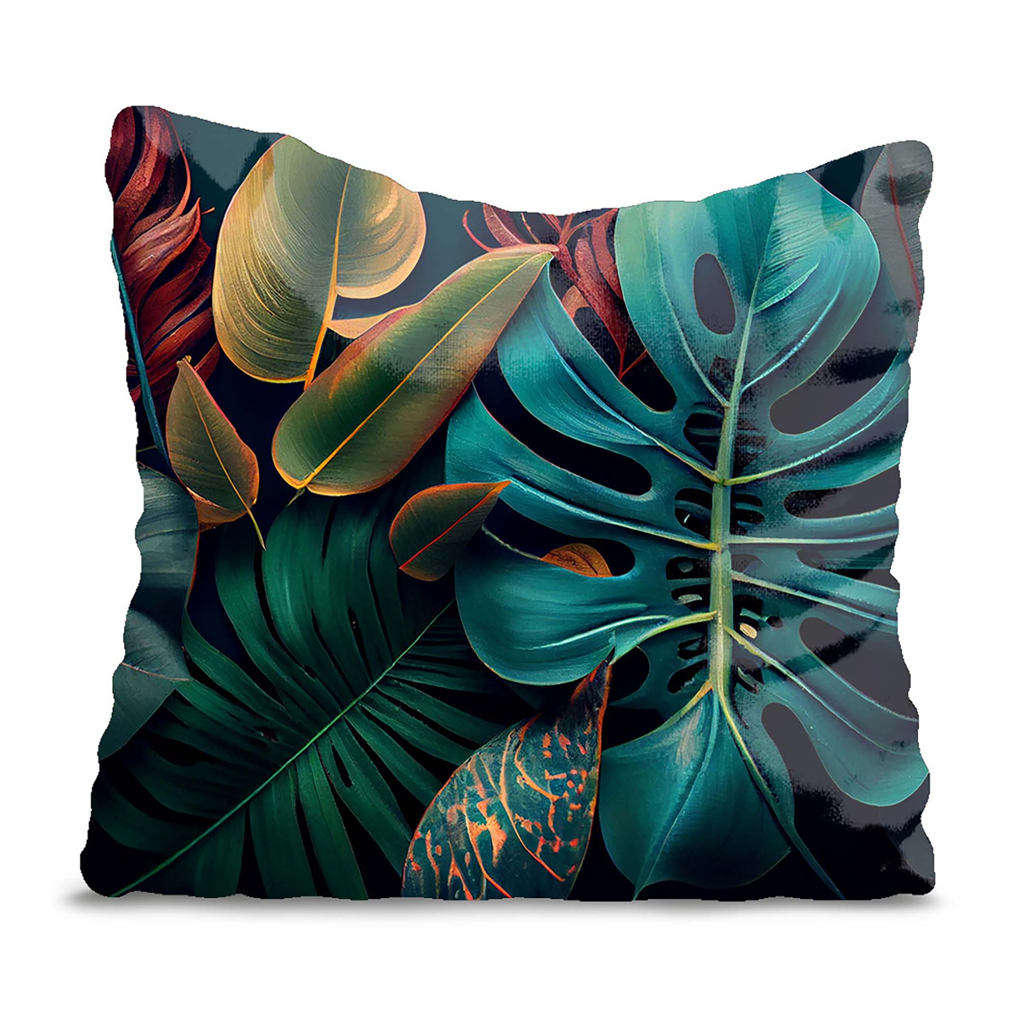 Green Leaves Pillow-Oxford