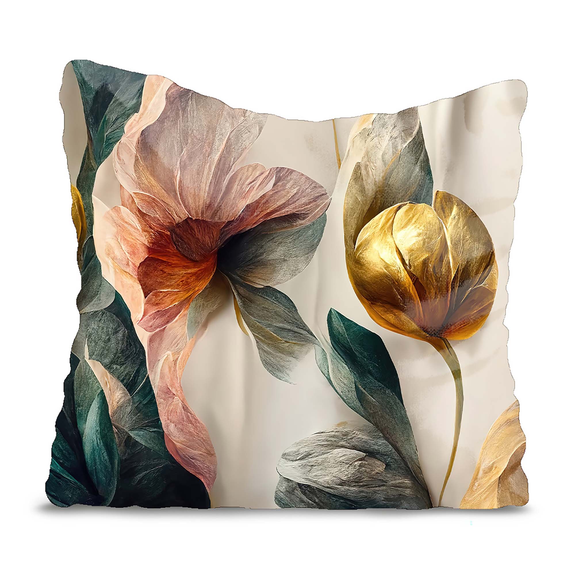 Abstract Flowers Pillow-Oxford