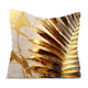 Golden Palm Leaf Pillow-Oxford