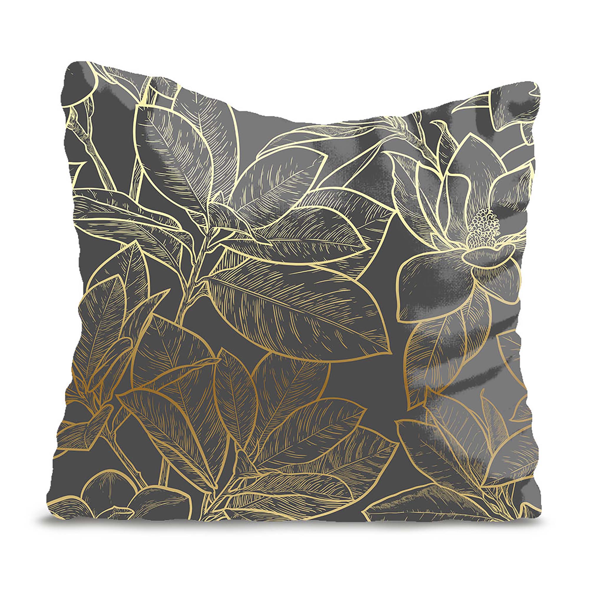 Gold Leaf Pattern Pillow