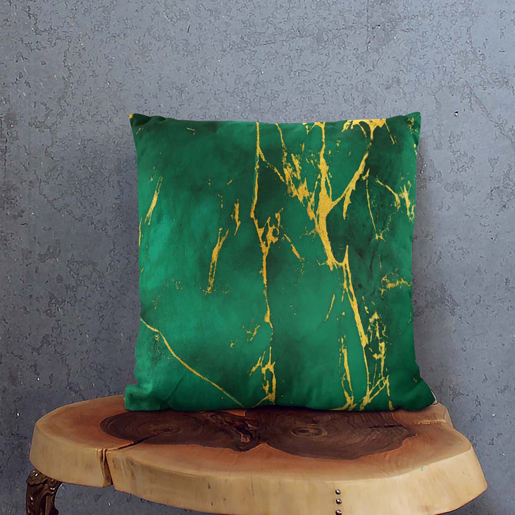 Golden Marble Pillow