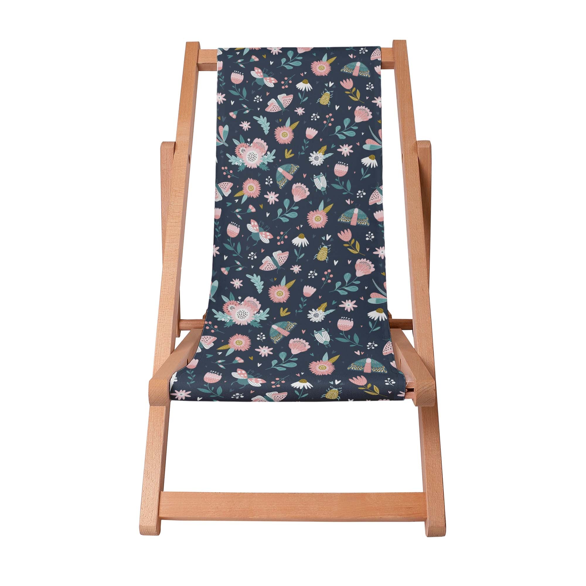 Wooden Deck Chair Summer Bugs-S