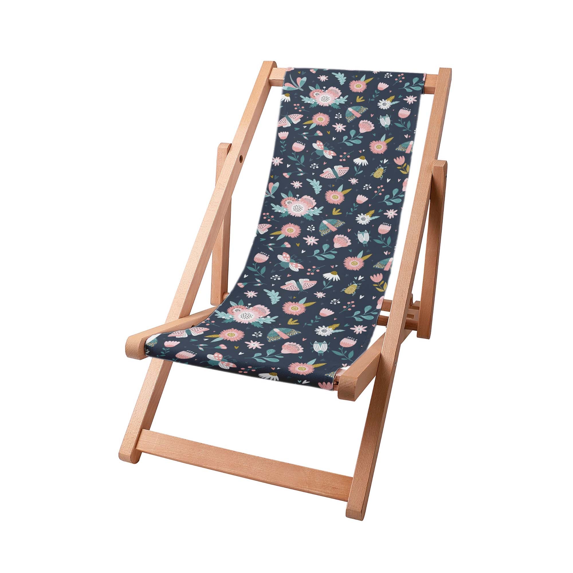 Wooden Deck Chair Summer Bugs-S