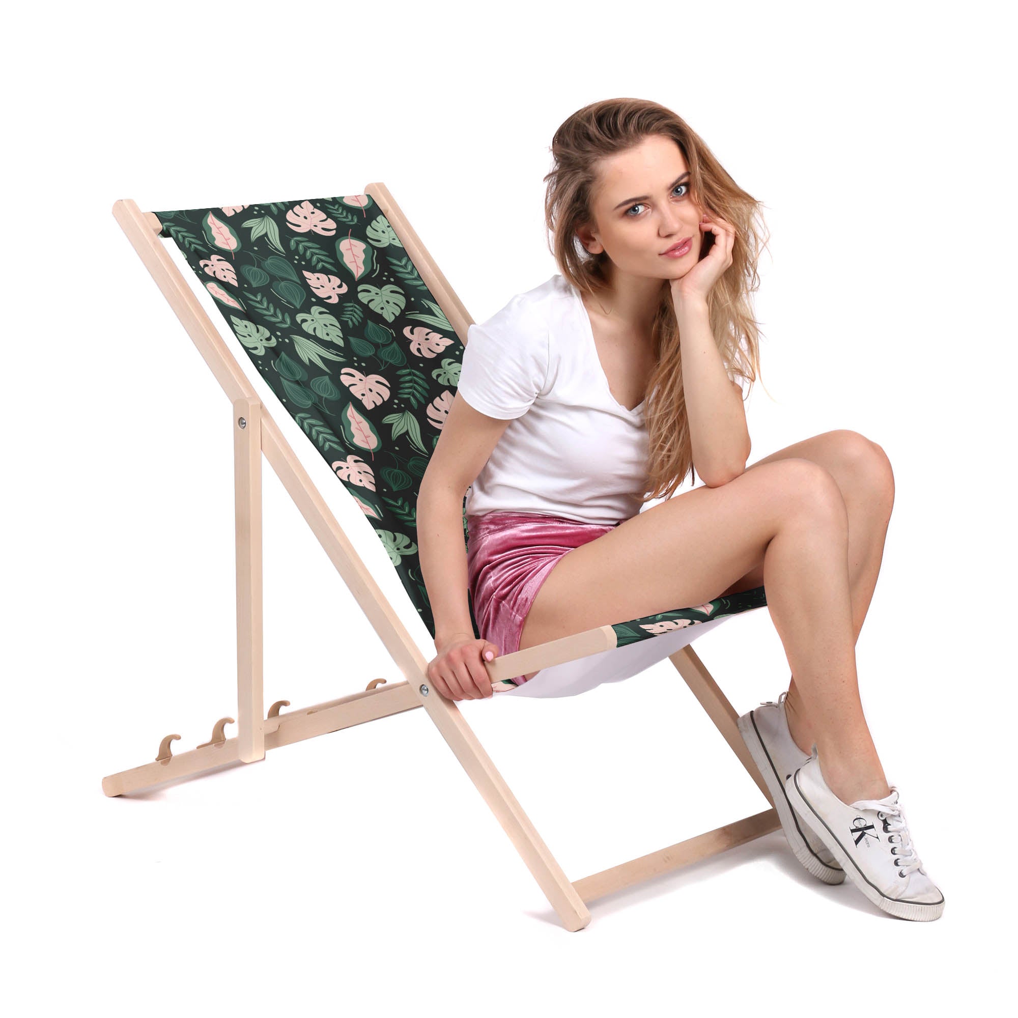 Wooden Deck Chair Great Monstera-M