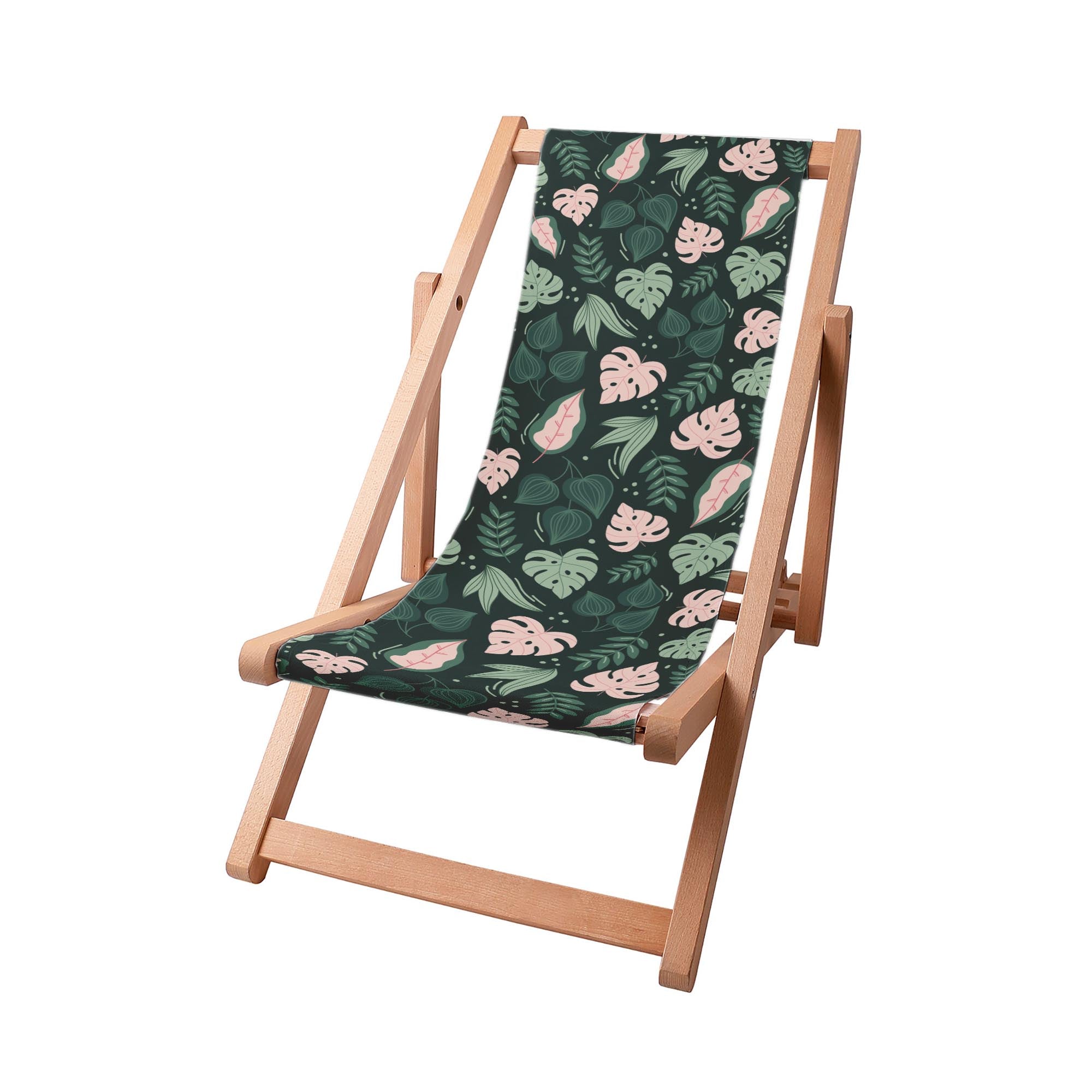 Wooden Deck Chair Great Monstera