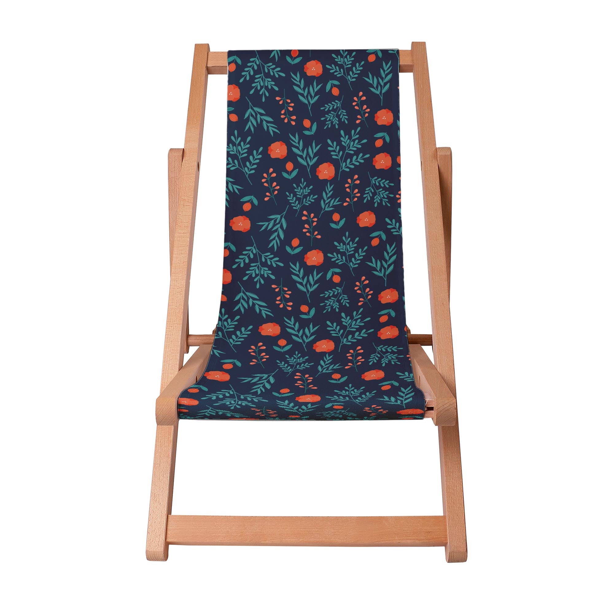 Wooden Deck Chair Poppy Meadow-S