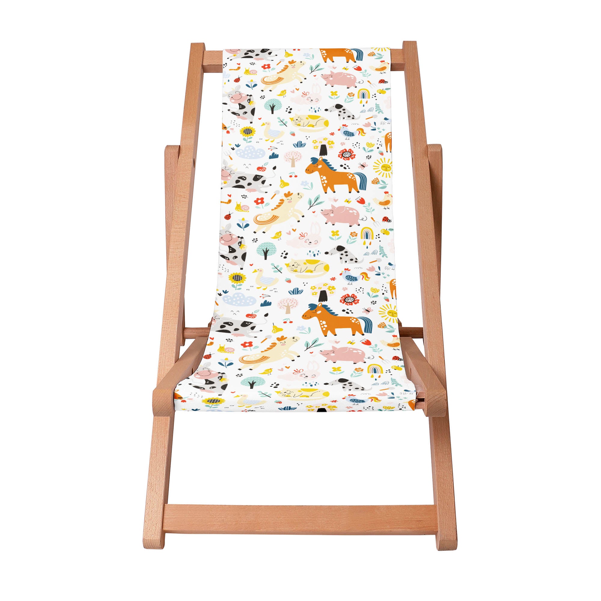 Wooden Deck Chair Friendly Animals-S