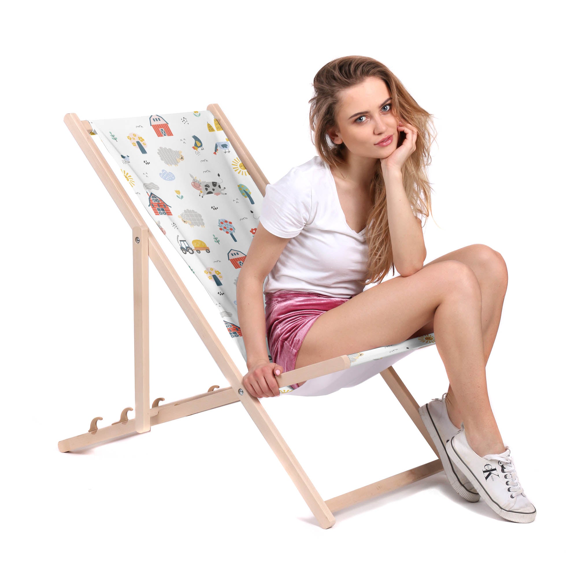 Wooden Deck Chair Happy Farmer-M