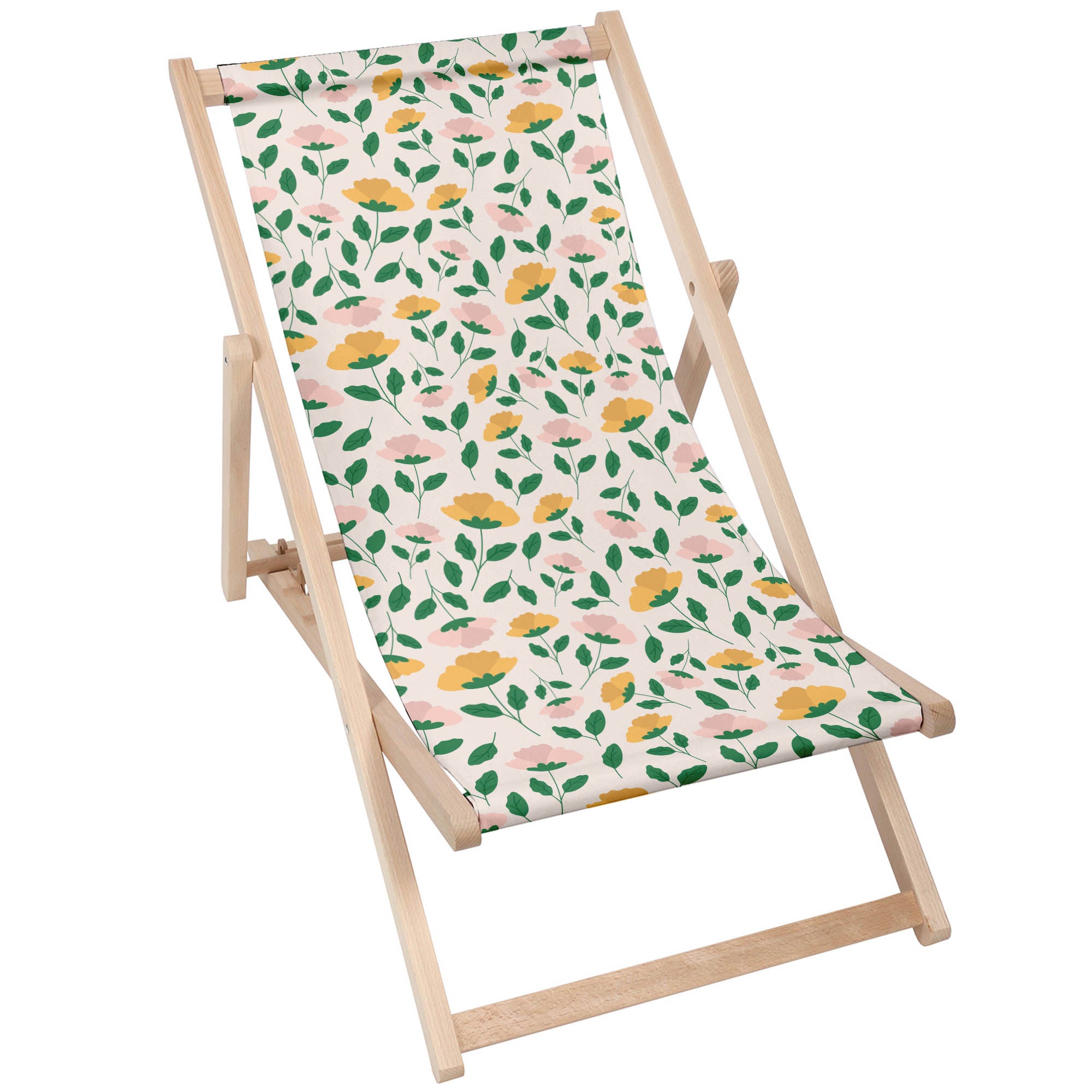 Wooden Deck Chair Flower Market-M