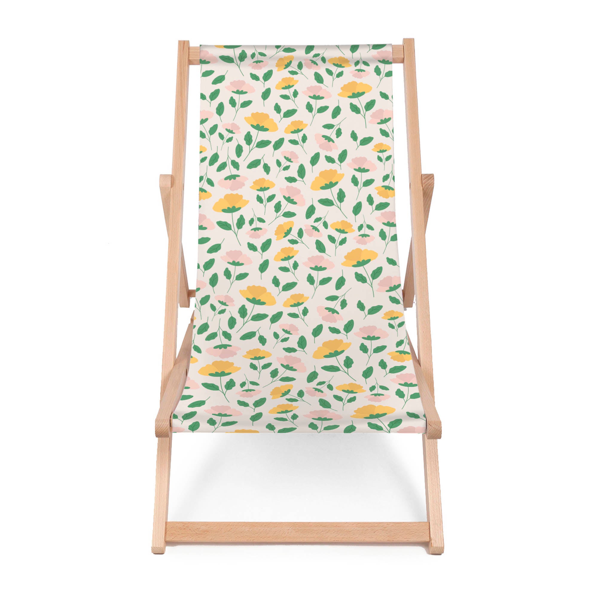 Wooden Deck Chair Flower Market-M
