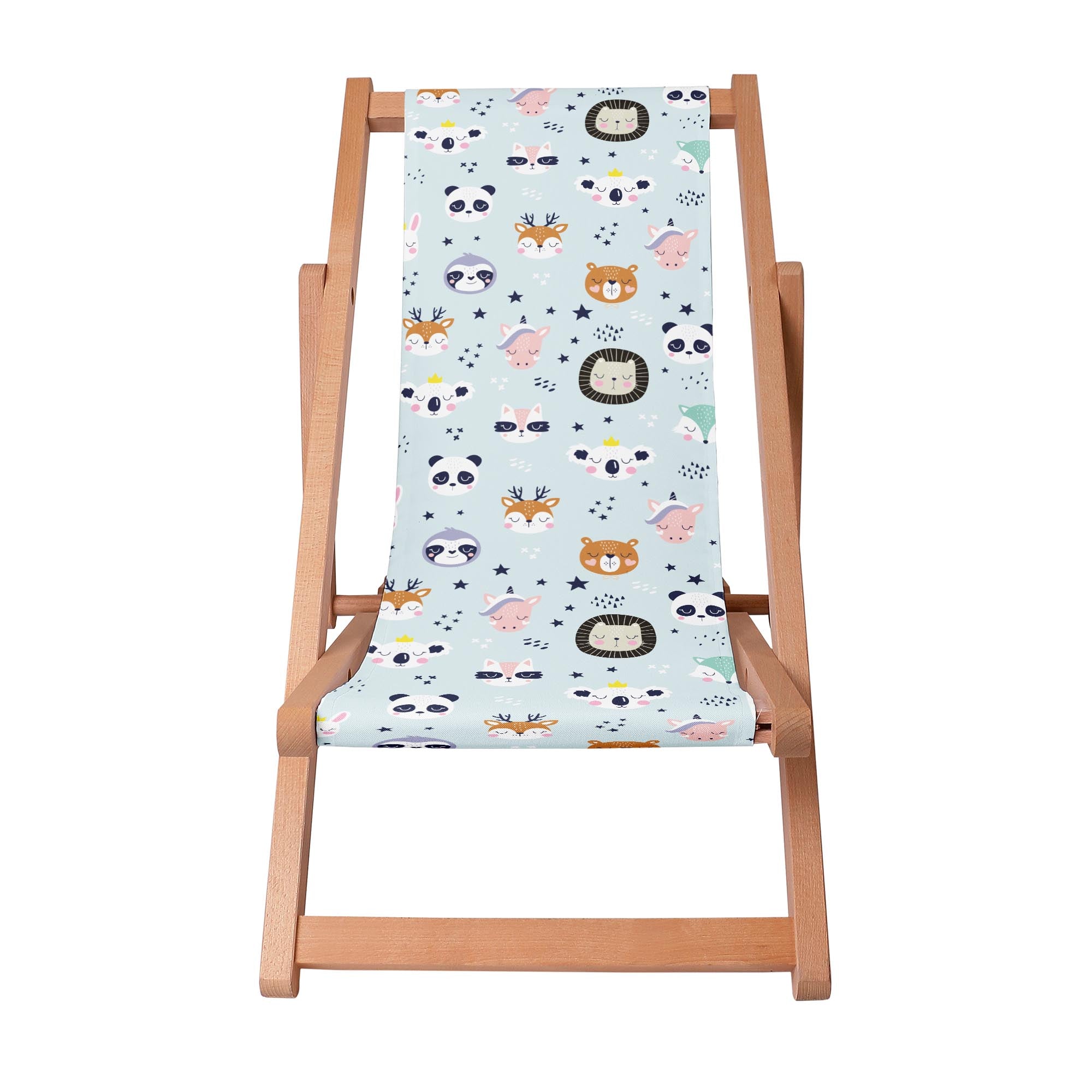 Wooden Deck Chair Animal Faces-S