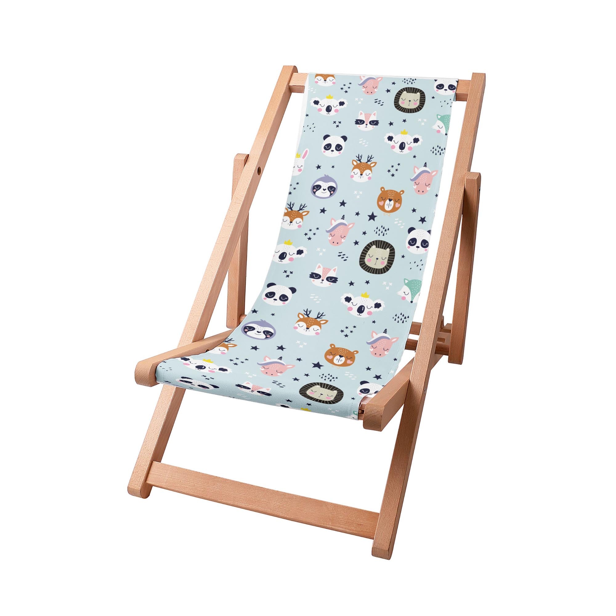 Wooden Deck Chair Animal Faces-S