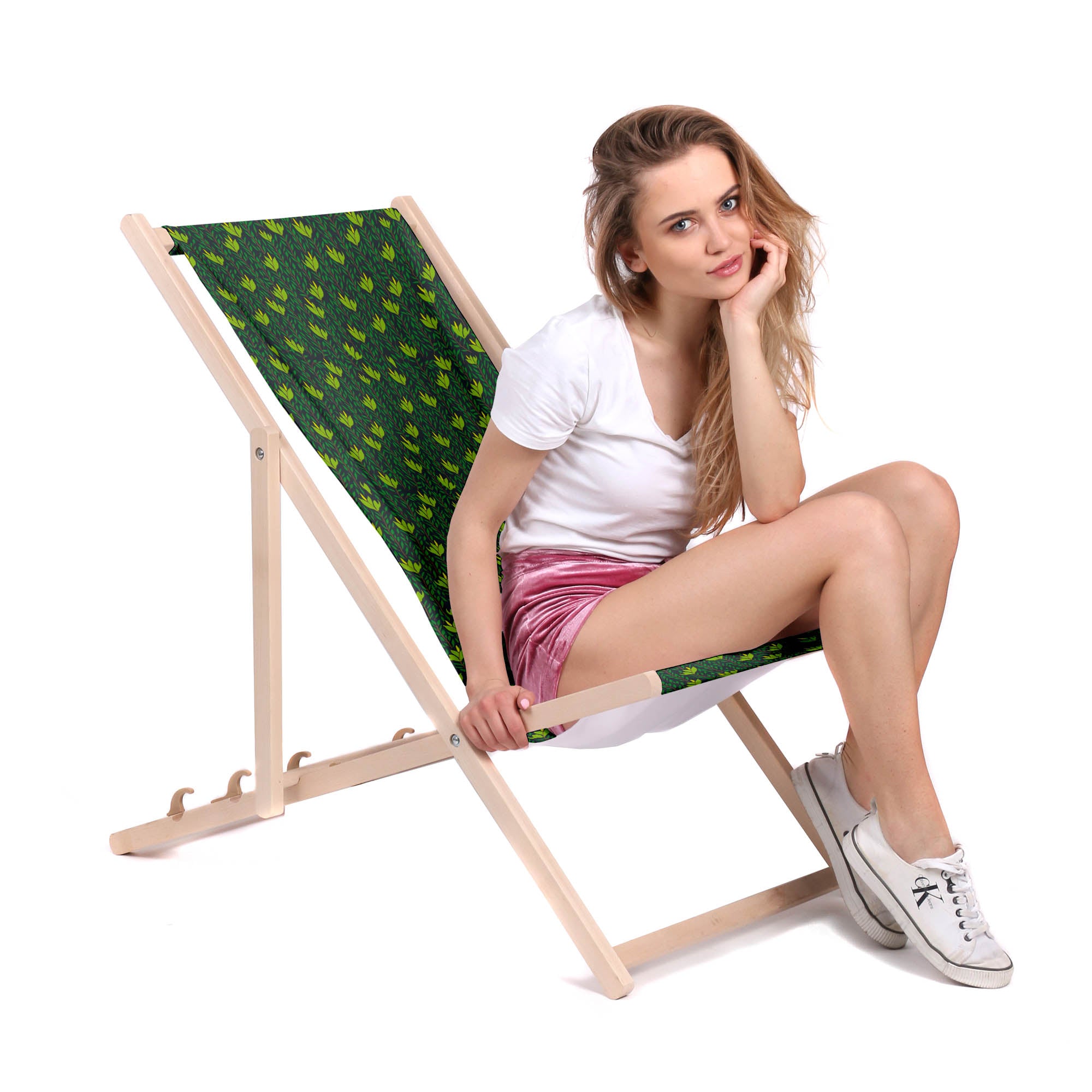 Wooden Deck Chair Forest Undergrowth-M
