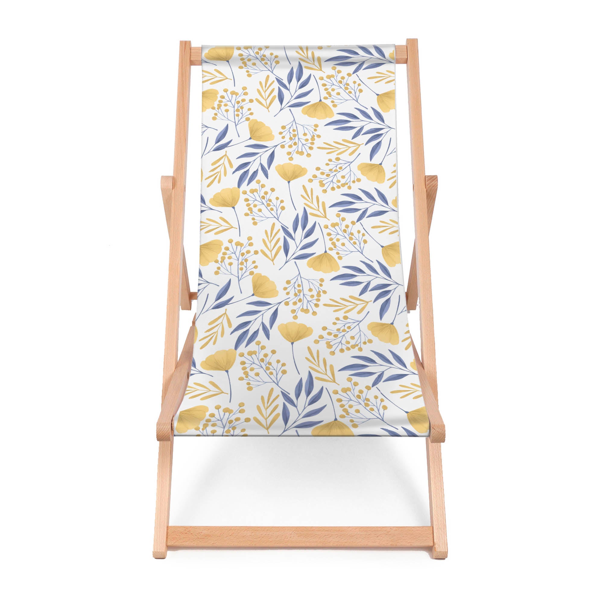 Wooden Deck Chair Ginkgo Leaves-M