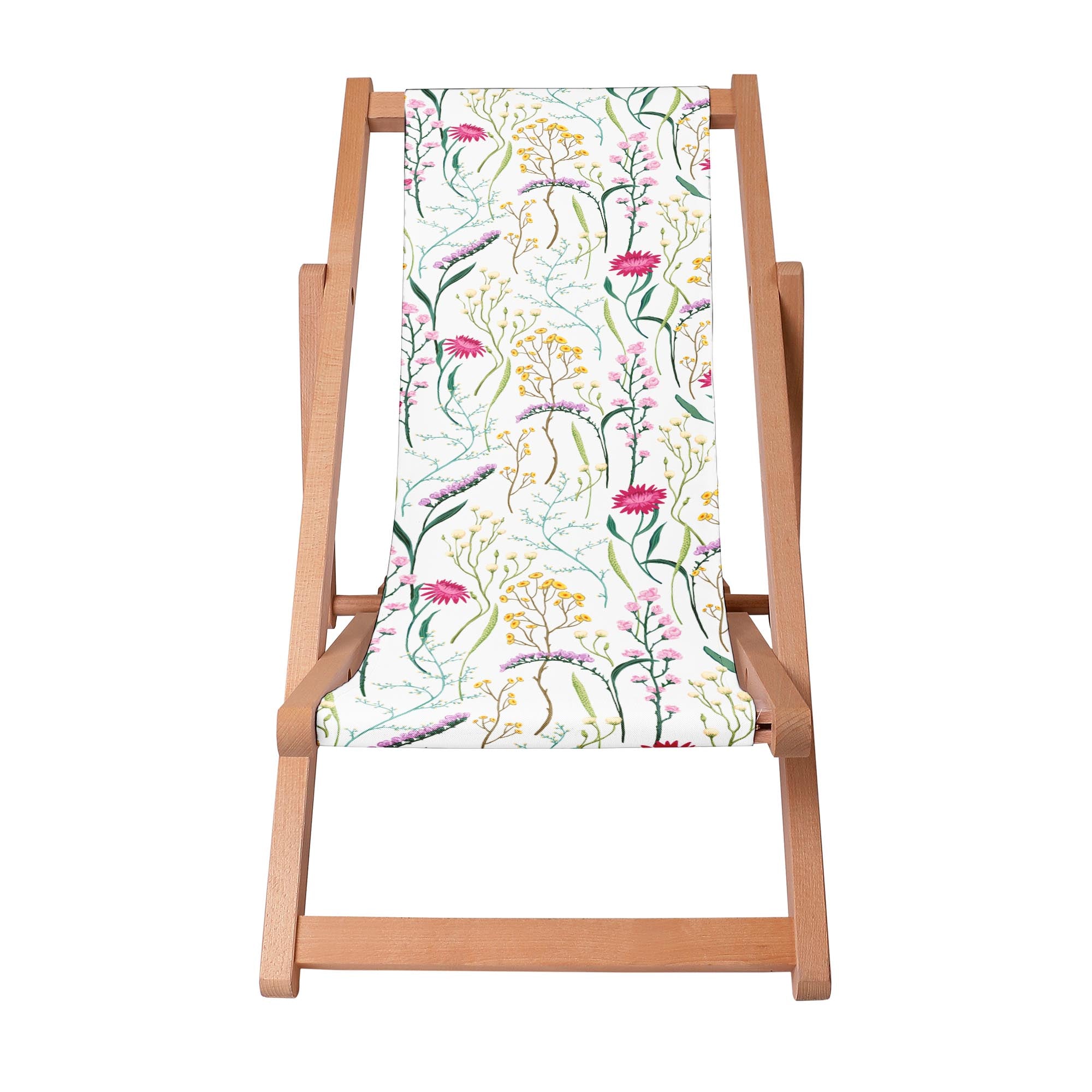 Wooden Deck Chair Dried Flowers