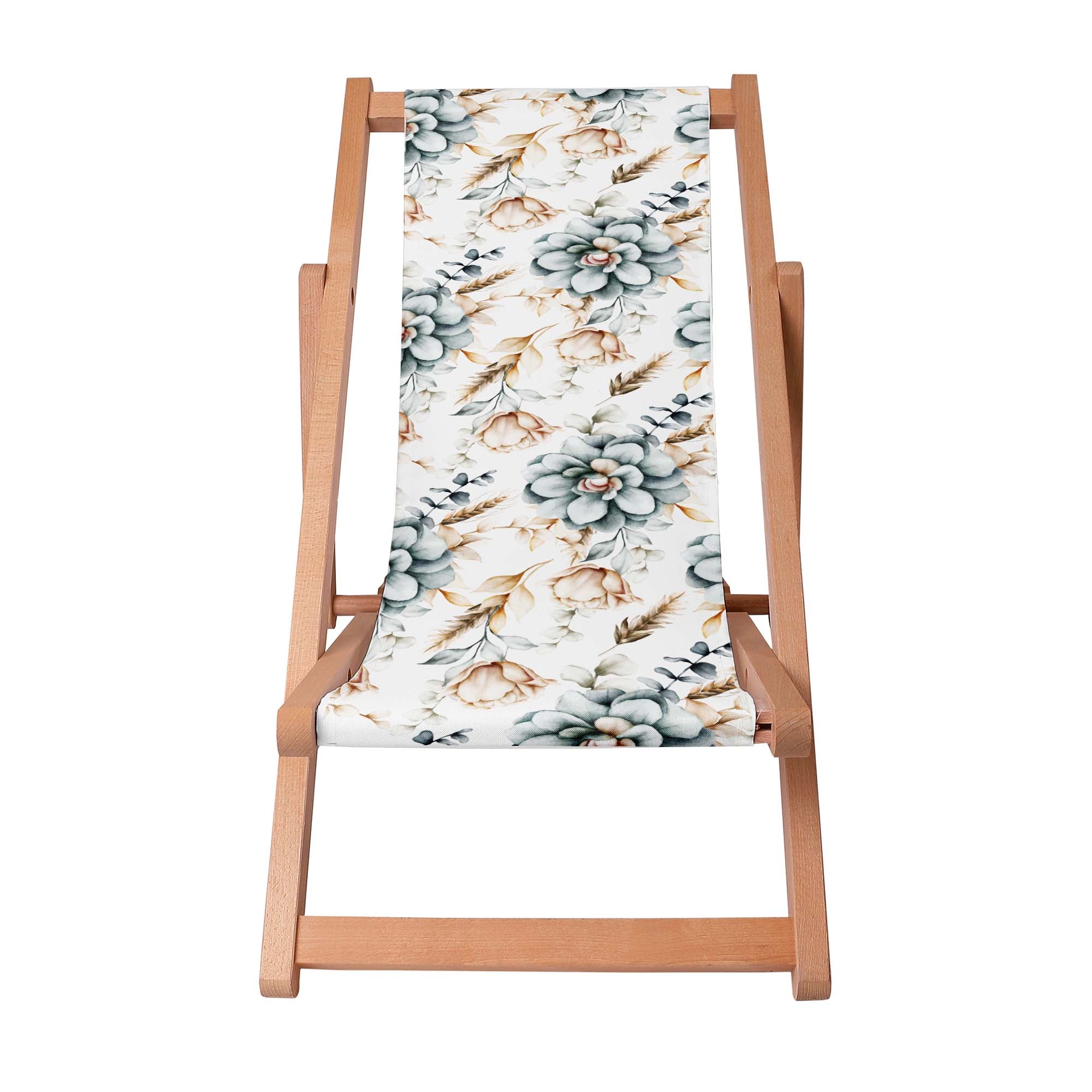 Wooden Deck Chair Winter Roses-S