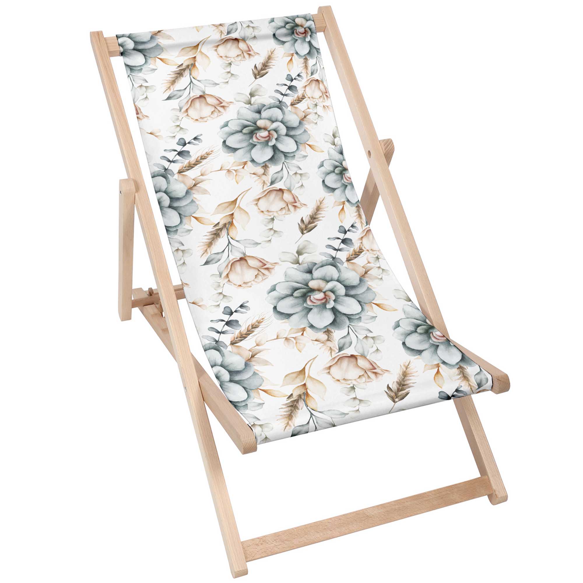 Wooden Deck Chair Winter Roses-M