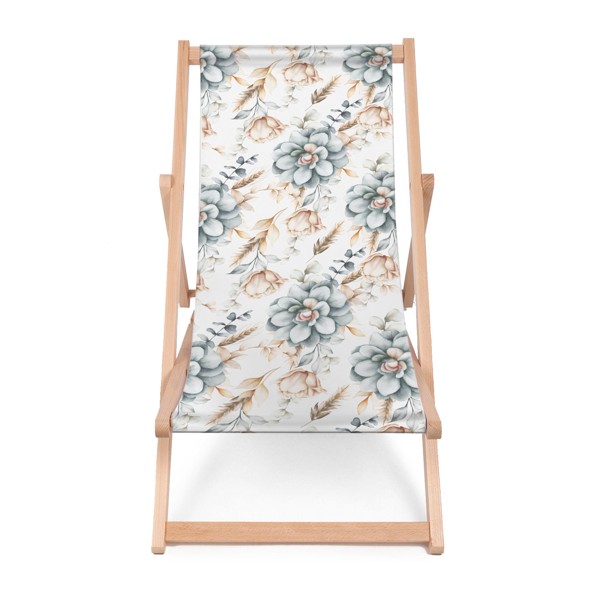 Wooden Deck Chair Winter Roses-M