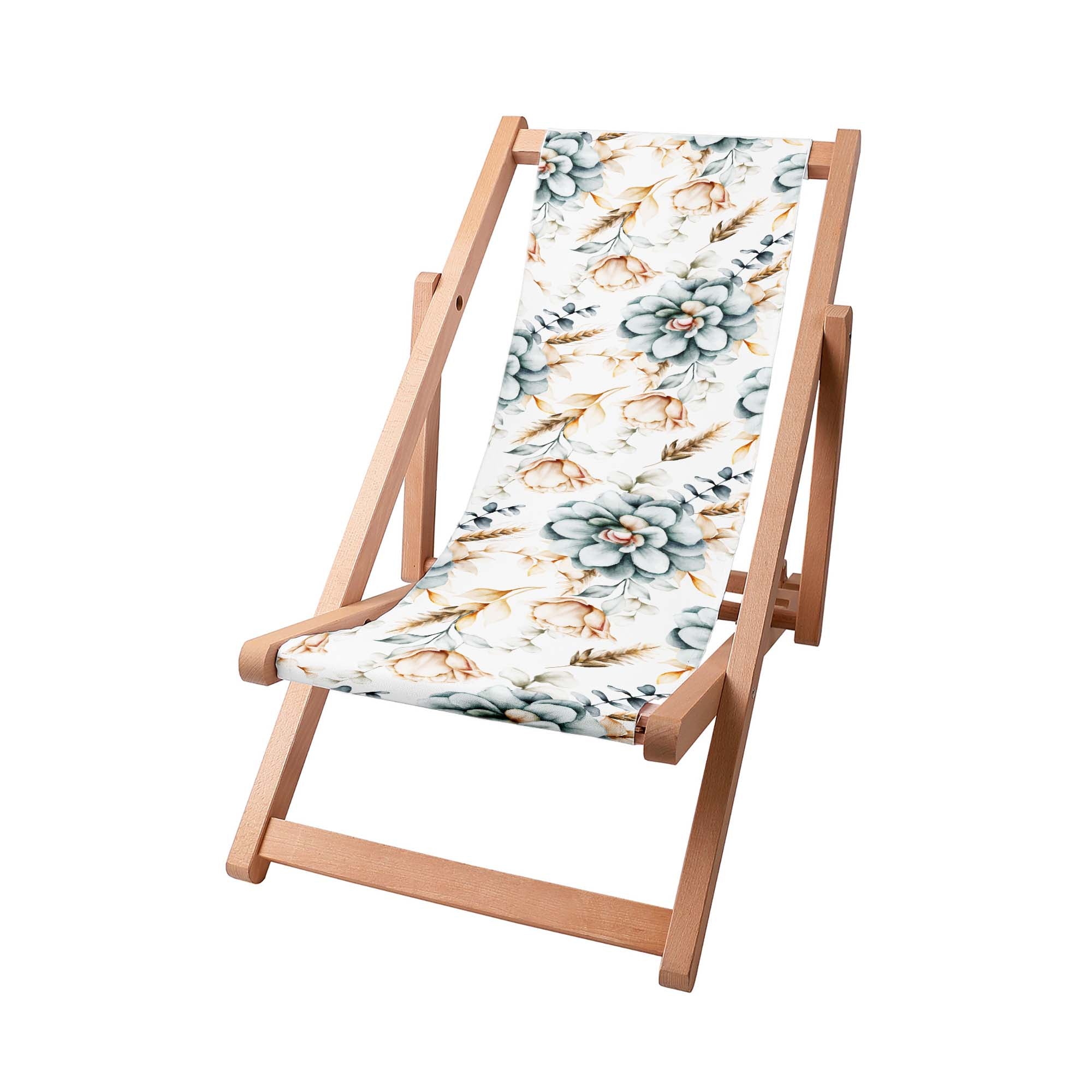 Wooden Deck Chair Winter Roses