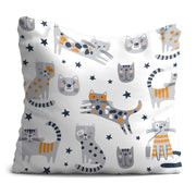 Cartoon Funny Cats Pillow-Panama
