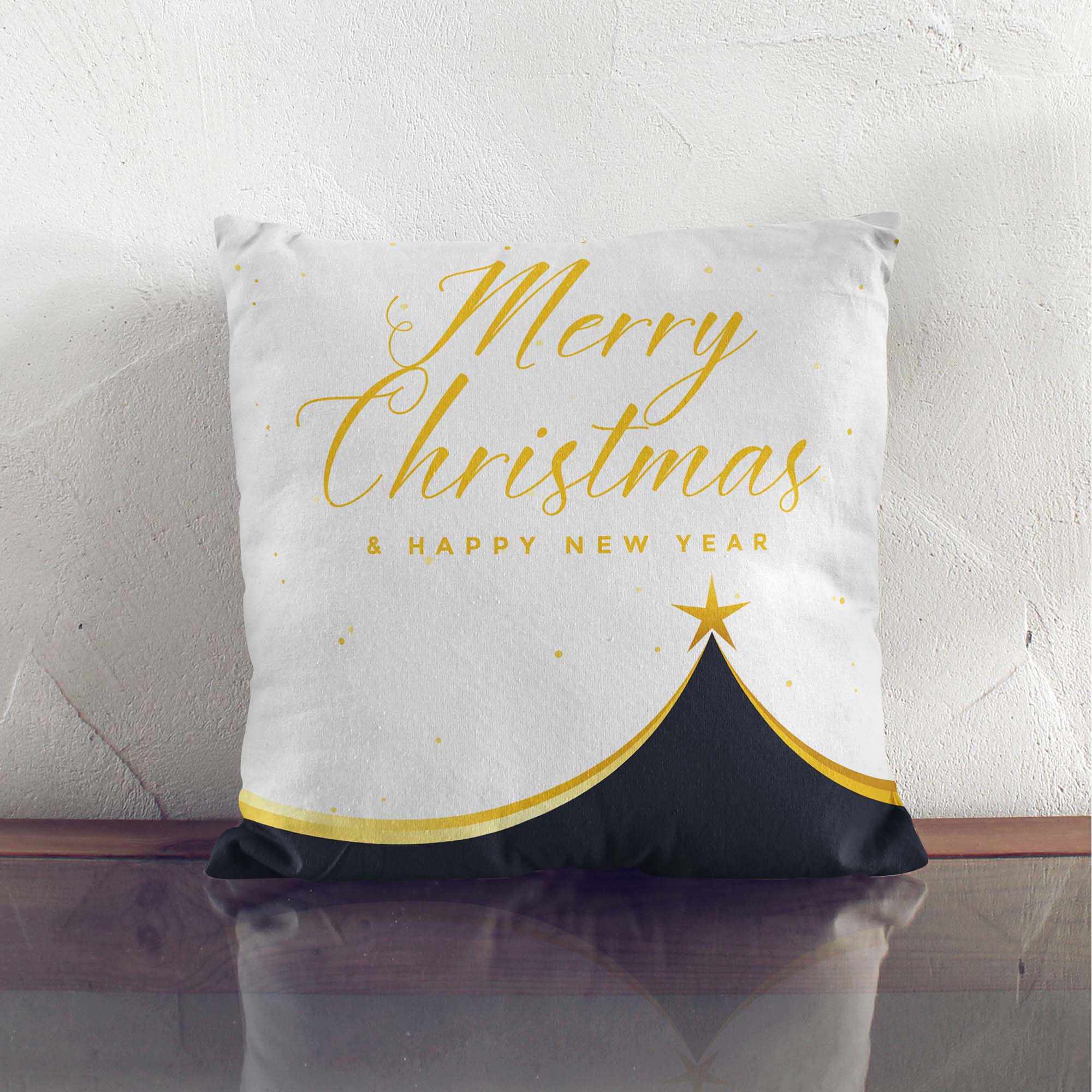 Elegant Merry Christmas Pillow-Velvet