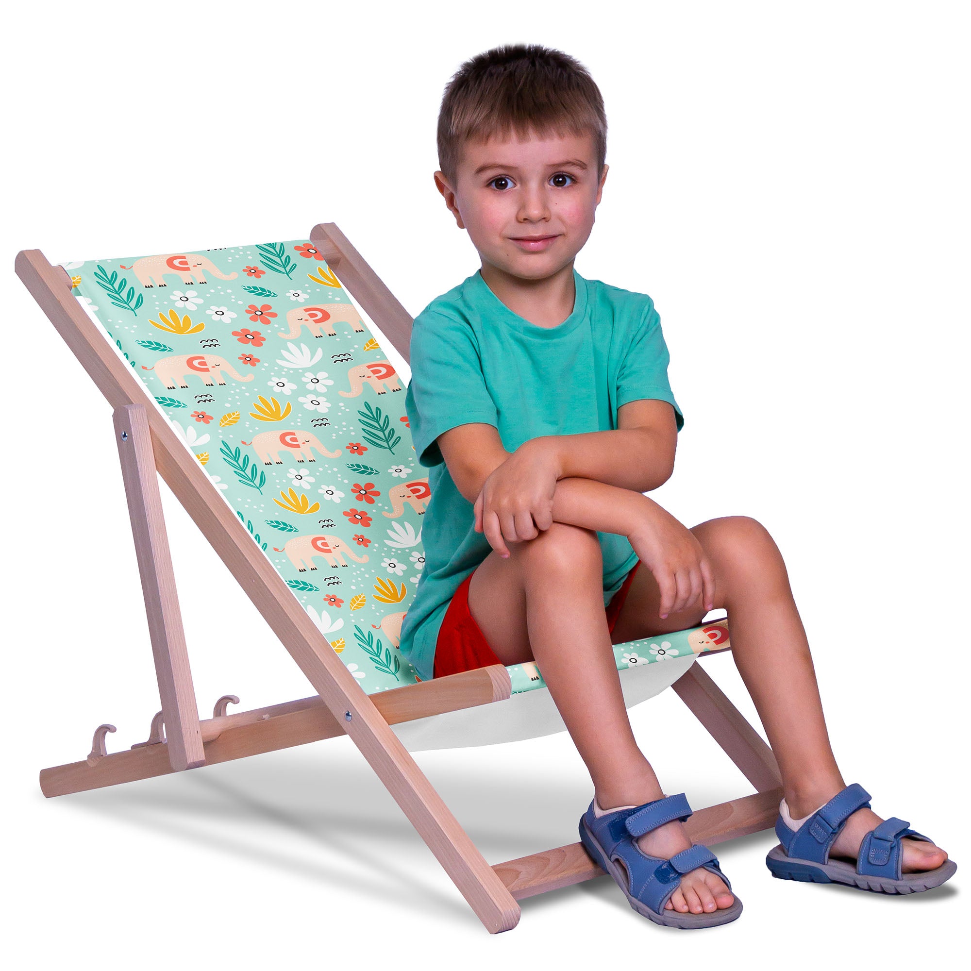Wooden Deck Chair Elephant Morning