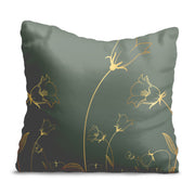 Engraving Botanical Pattern Pillow