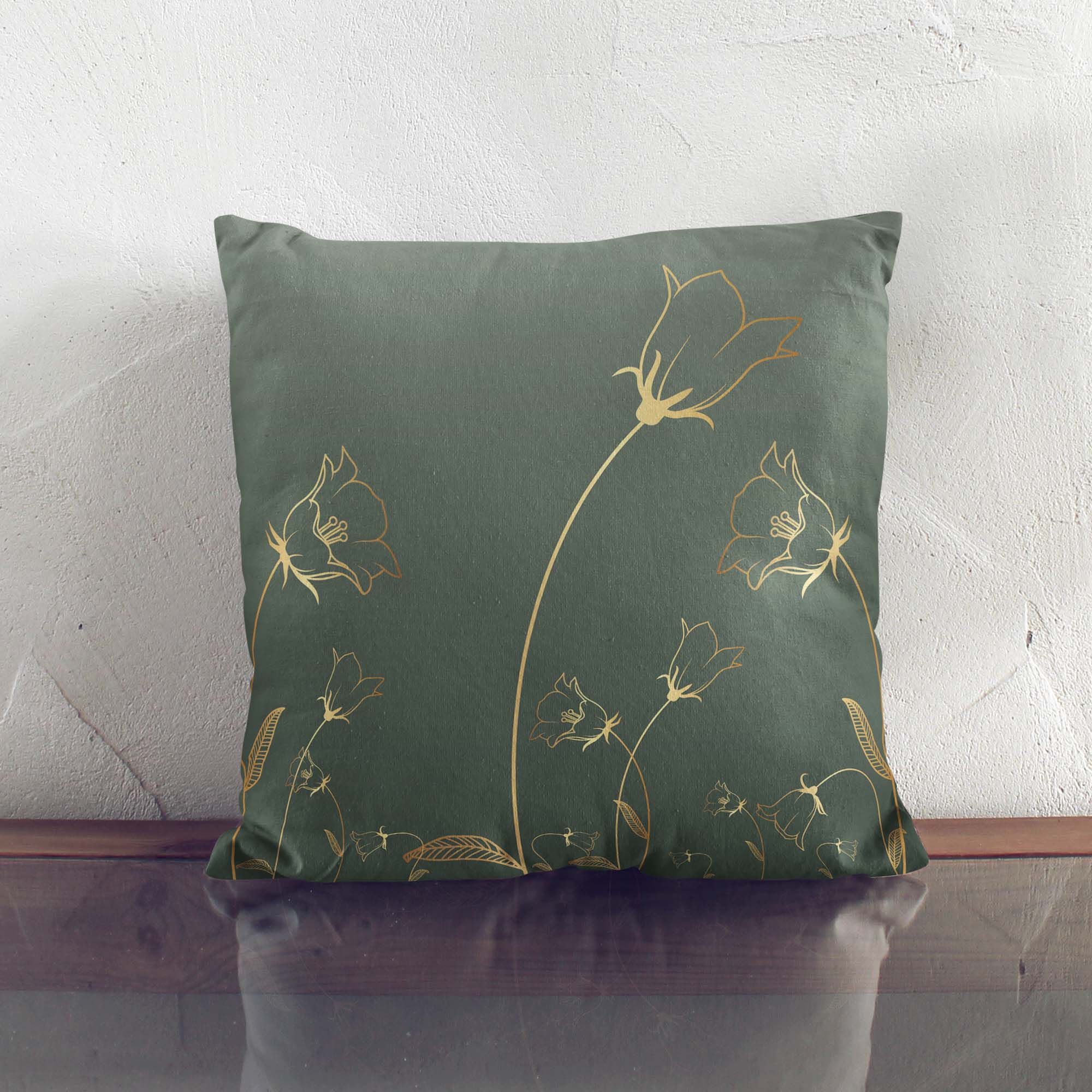 Engraving Botanical Pattern Panama Pillow
