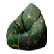 Pearshape Pouf Engraving Botanical Pattern-Oxford