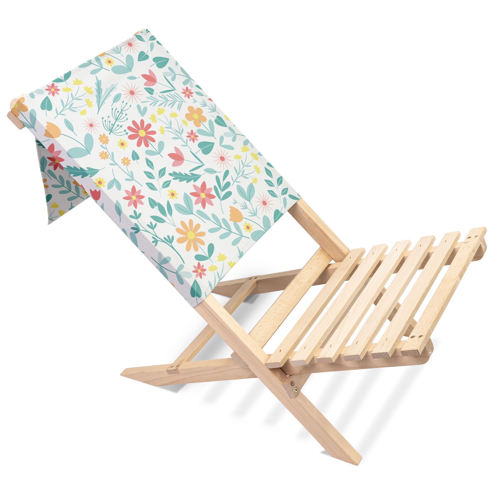 Folding Beach Chair Floral Adventure