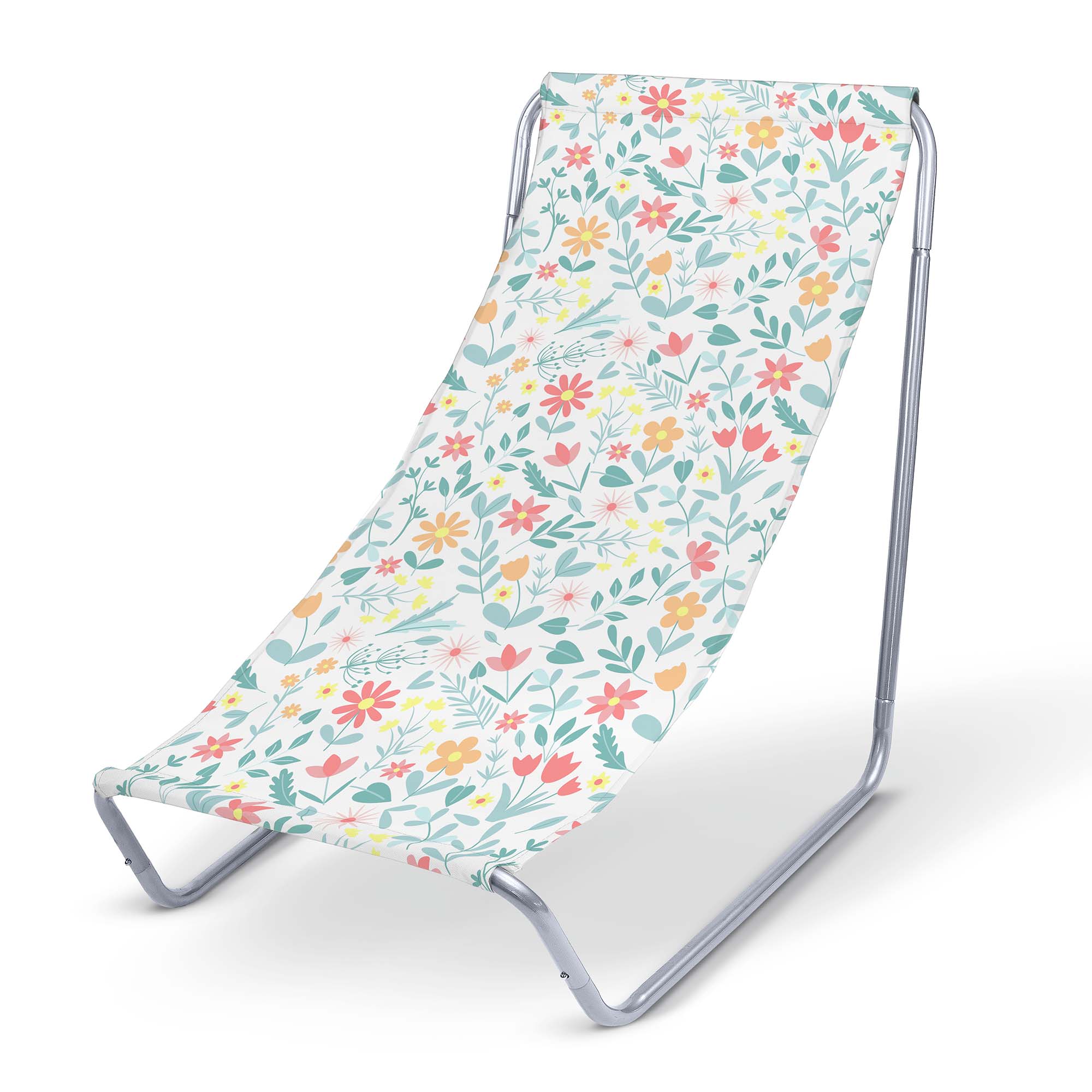 Metal Deck Chair Floral Adventure