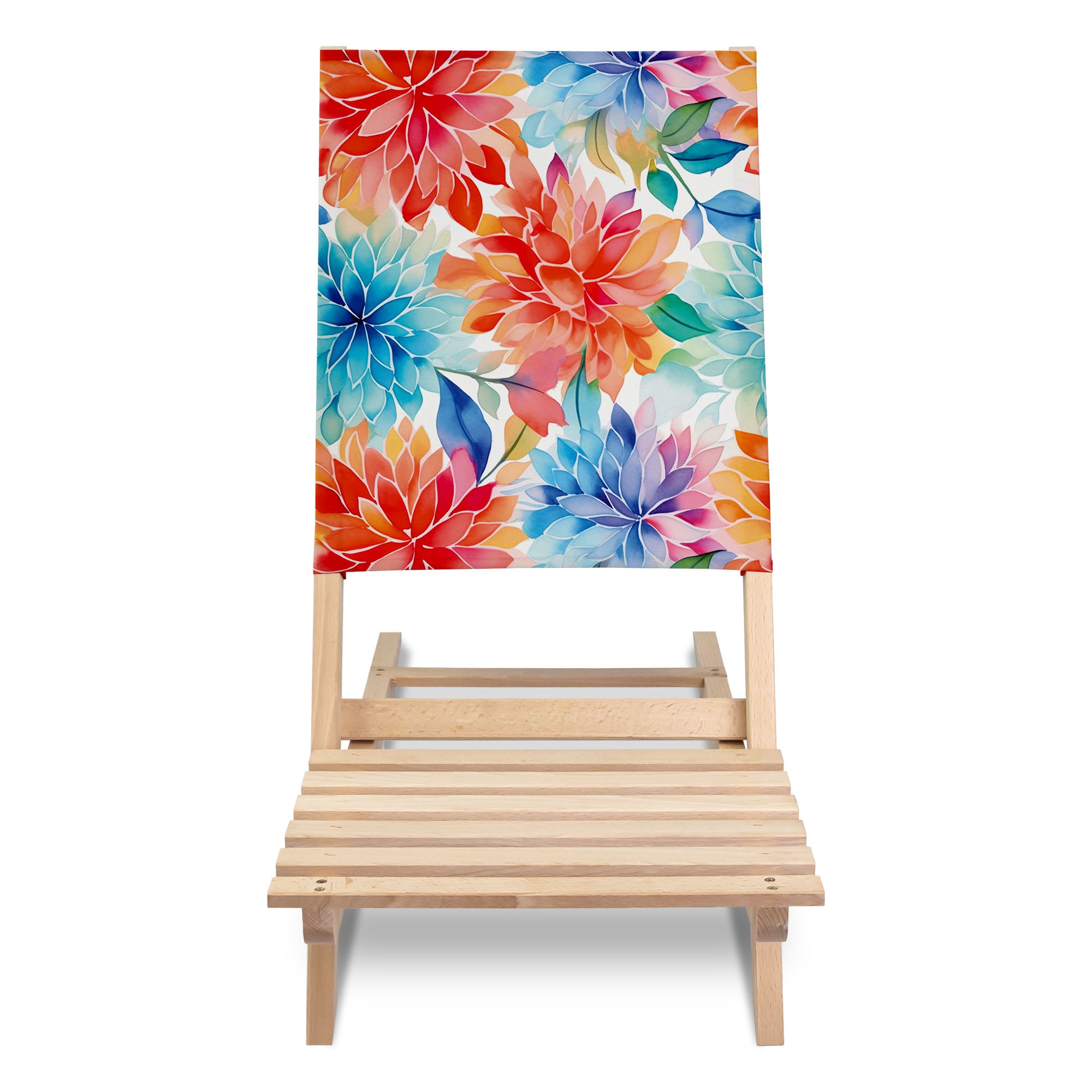 Folding Beach Chair Floral Background