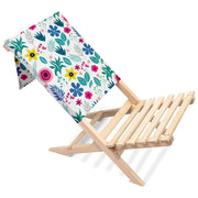 Folding Beach Chair Floral Elegance