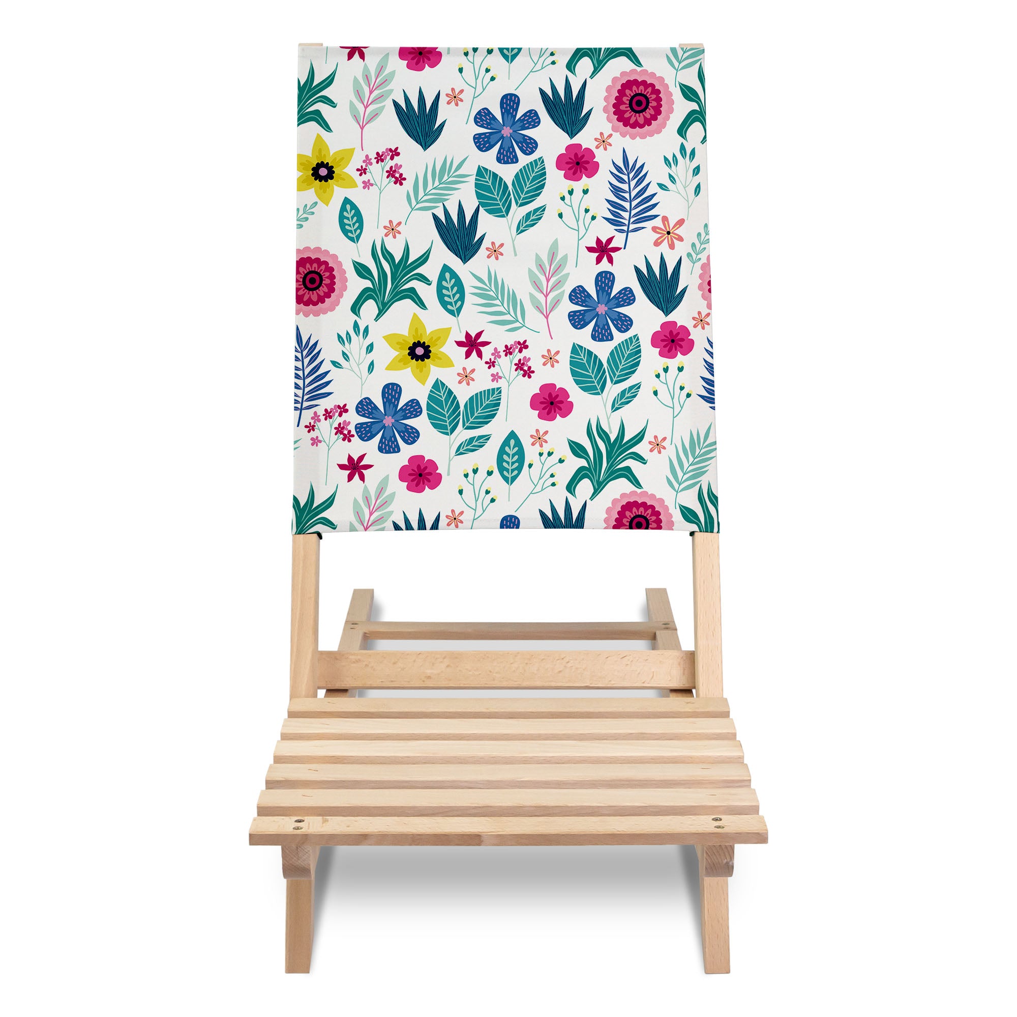 Folding Beach Chair Floral Elegance